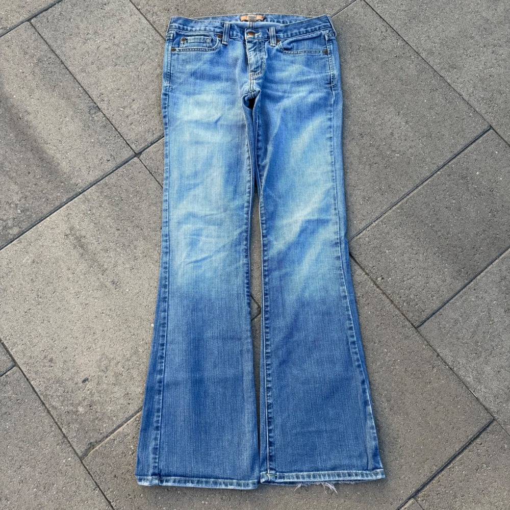 Abercrombie & Fitch Low Rise Flare Jeans Medium Wash Stretch Size 6